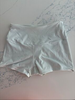 Ryderwear White High-Waist Bike Shorts